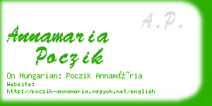 annamaria poczik business card